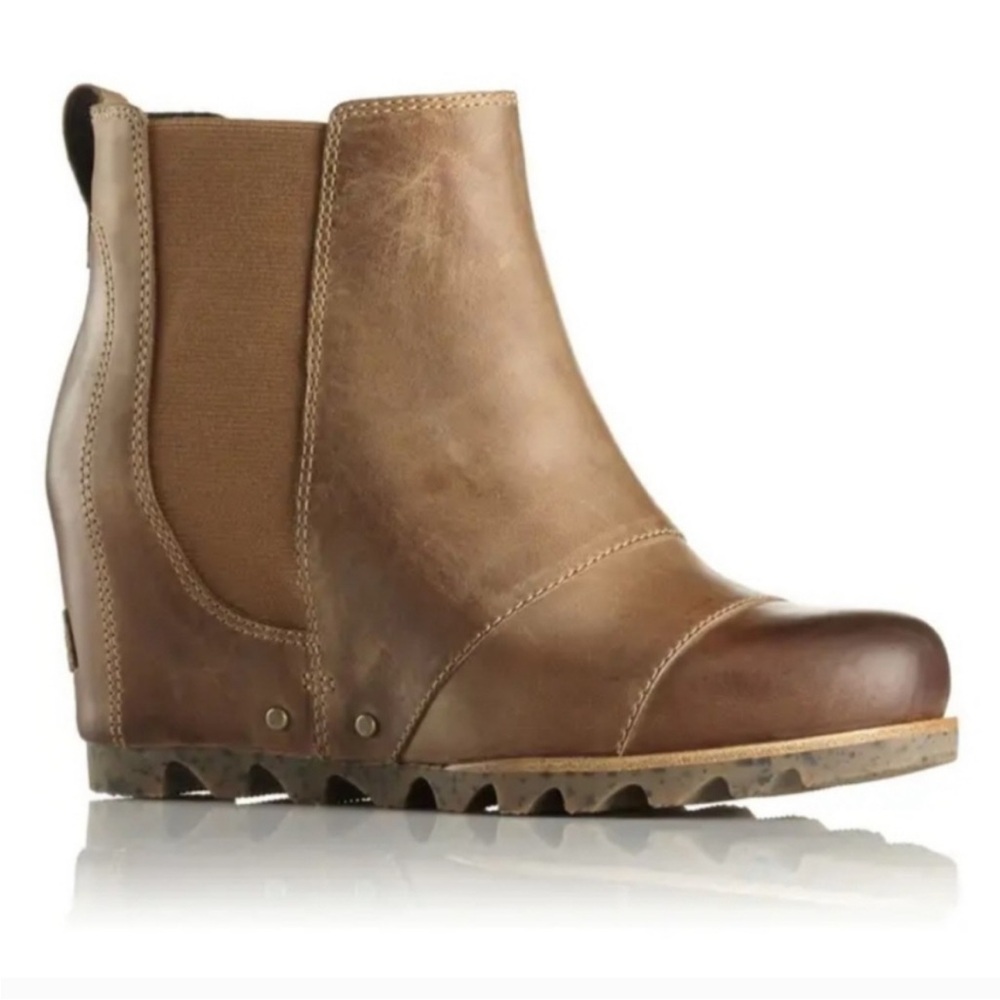 Sorel Lea Wedge Leather Ankle Boot